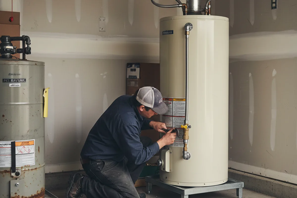 Water heater and shutoff valve replacement in Richfield